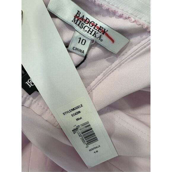 Badgley Mischka Strapless Twisted Bodice Gown Size 10 $750 - Picture 9 of 9